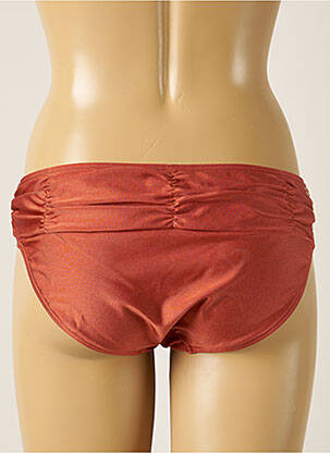 Bas de maillot de bain effet matière satinée culotte orange BARTS femme