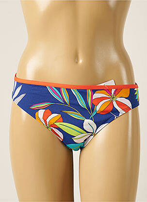 Bas de maillot de bain imprimé fleurs culotte bleu CHERRY BEACH femme