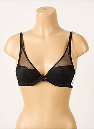 Soutien-gorge effet matière satinée haut soutien-gorge moulé noir AUBADE femme