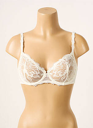 Soutien-gorge effet matière satinée haut soutien-gorge emboitant beige SIMONE PERELE femme