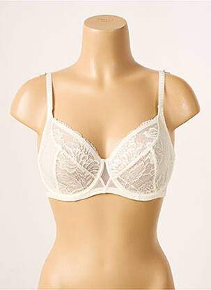 Soutien-gorge effet matière satinée haut soutien-gorge emboitant beige SIMONE PERELE femme