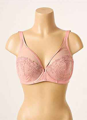 Soutien-gorge effet matière satinée haut soutien-gorge emboitant rose SIMONE PERELE femme