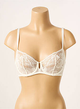 Soutien-gorge effet matière satinée haut soutien-gorge emboitant beige SIMONE PERELE femme