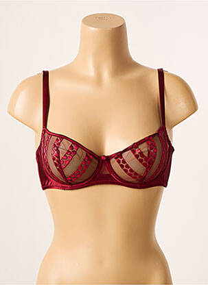 Soutien-gorge effet matière satinée haut soutien-gorge emboitant rouge IMPLICITE femme
