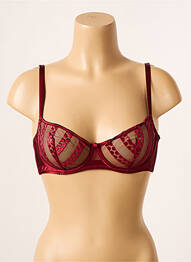Soutien-gorge effet matière satinée haut soutien-gorge emboitant rouge IMPLICITE femme