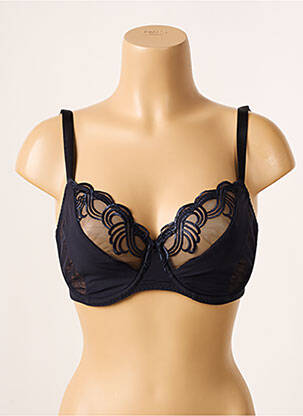 Soutien-gorge effet matière satinée haut soutien-gorge emboitant bleu SIMONE PERELE femme