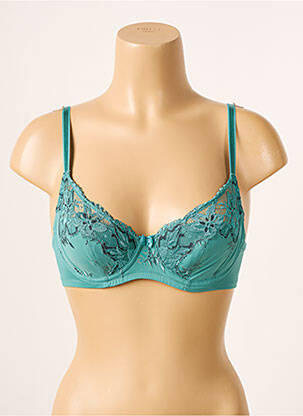 Soutien-gorge effet matière satinée haut soutien-gorge moulé vert FEMILET femme
