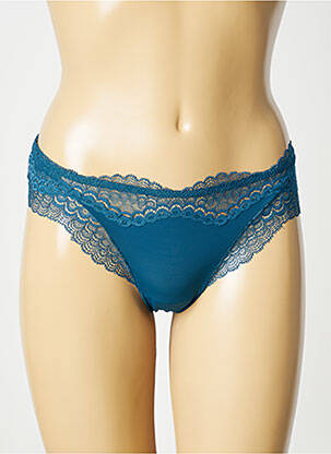 Tanga finition dentelle bleu SIMONE PERELE femme