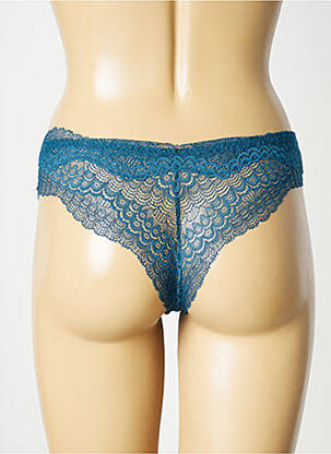 Tanga finition dentelle bleu SIMONE PERELE femme
