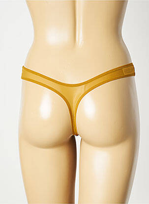 Tanga tissage dentelle jaune SIMONE PERELE femme