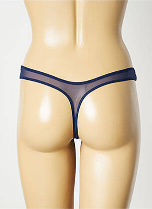 Tanga finition dentelle bleu SIMONE PERELE femme