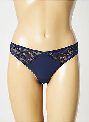 Tanga finition dentelle bleu SIMONE PERELE femme