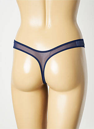 Tanga finition dentelle bleu SIMONE PERELE femme