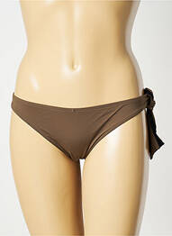Bas de maillot de bain effet matière satinée culotte vert AUBADE femme