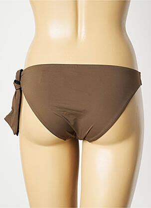 Bas de maillot de bain effet matière satinée culotte vert AUBADE femme