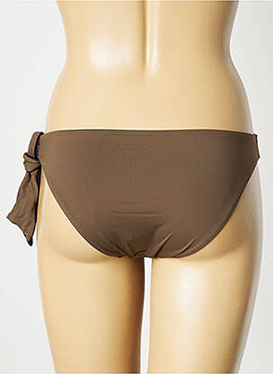 Bas de maillot de bain effet matière satinée culotte vert AUBADE femme