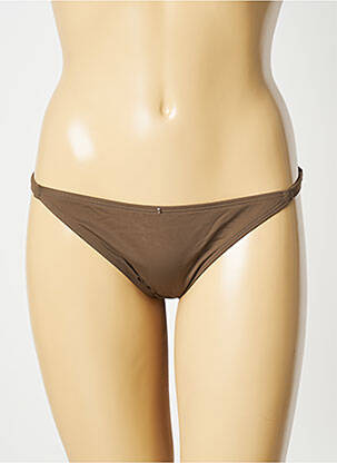 Bas de maillot de bain effet matière satinée culotte vert AUBADE femme