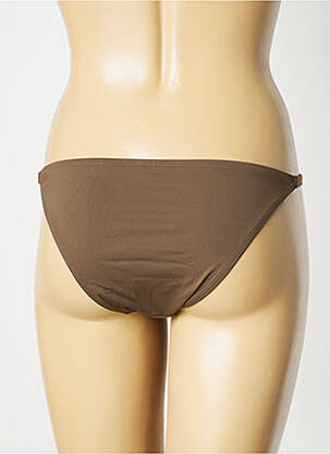 Bas de maillot de bain effet matière satinée culotte vert AUBADE femme