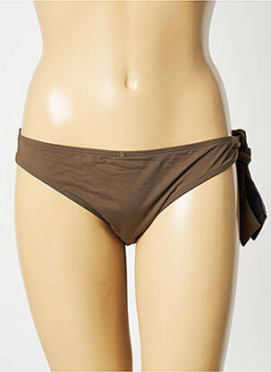 Bas de maillot de bain effet matière satinée culotte vert AUBADE femme