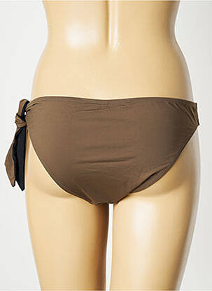 Bas de maillot de bain effet matière satinée culotte vert AUBADE femme