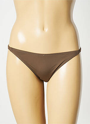 Bas de maillot de bain effet matière satinée culotte vert AUBADE femme