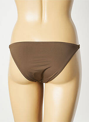 Bas de maillot de bain effet matière satinée culotte vert AUBADE femme