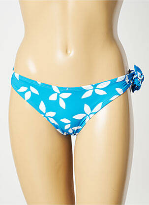Bas de maillot de bain imprimé fleurs culotte bleu AUBADE femme