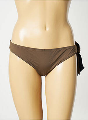 Bas de maillot de bain effet matière satinée culotte vert AUBADE femme