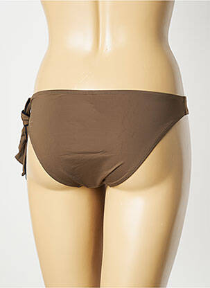 Bas de maillot de bain effet matière satinée culotte vert AUBADE femme