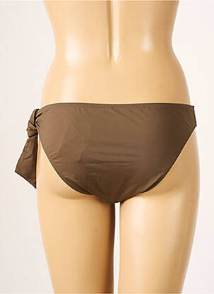 Bas de maillot de bain effet matière satinée culotte vert AUBADE femme