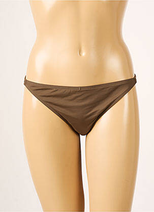 Bas de maillot de bain effet matière satinée culotte vert AUBADE femme