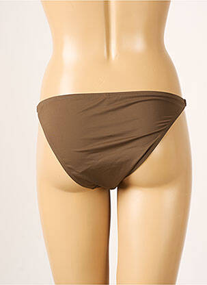 Bas de maillot de bain effet matière satinée culotte vert AUBADE femme