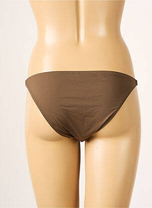 Bas de maillot de bain effet matière satinée culotte vert AUBADE femme