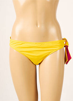 Bas de maillot de bain effet matière satinée culotte jaune AUBADE femme