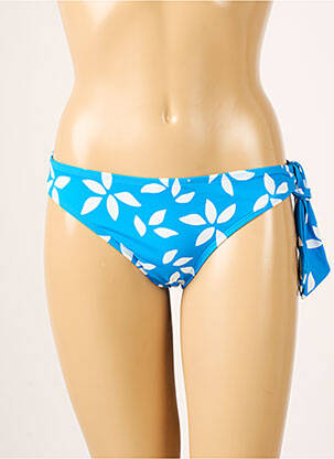 Bas de maillot de bain imprimé fleurs culotte bleu AUBADE femme