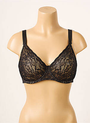 Soutien-gorge effet matière satinée haut soutien-gorge emboitant noir AUBADE femme
