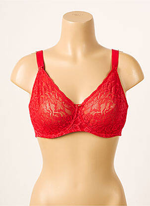 Soutien-gorge effet matière satinée haut soutien-gorge emboitant rouge AUBADE femme