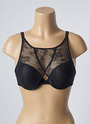 Soutien-gorge effet matière satinée haut soutien-gorge push-up noir PASSIONATA femme