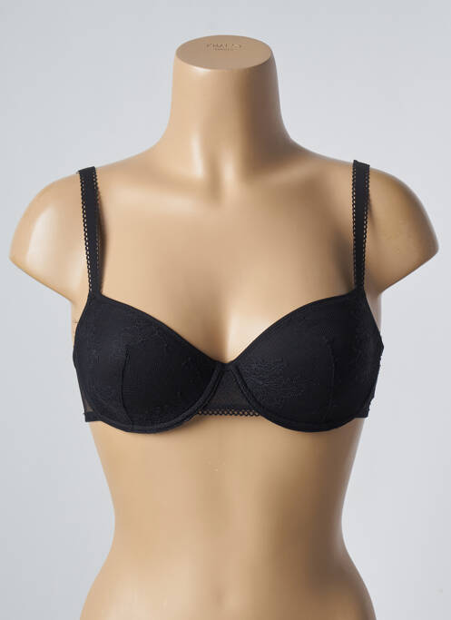 Soutien-gorge effet matière satinée haut soutien-gorge moulé noir PASSIONATA femme