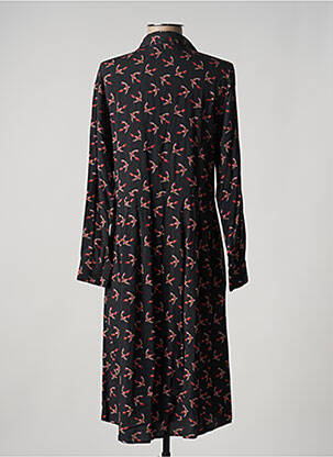 Robe mi-longue manches longues manches longues noir DIPLODOCUS femme