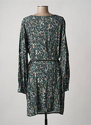 Robe mi-longue imprimé fantaisie manches longues vert DIPLODOCUS femme