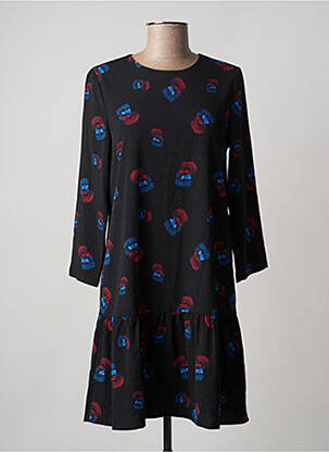 Robe courte coupe évasée manches longues noir ANONYME DESIGNERS femme
