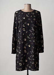 Robe mi-longue coupe fluide manches longues noir ANONYME DESIGNERS femme