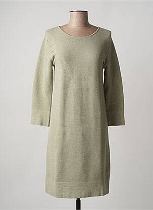 Robe pull col rond manches longues vert YAYA femme