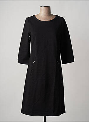 Robe mi-longue manches 3/4 manches 3/4 noir FRANSA femme