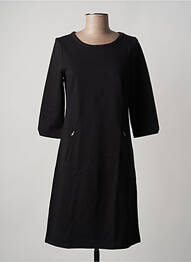 Robe mi-longue manches 3/4 manches 3/4 noir FRANSA femme