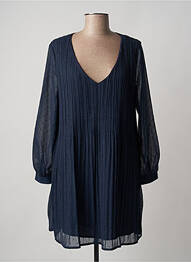Robe courte manches 3/4 manches 3/4 bleu LA PETITE ETOILE femme