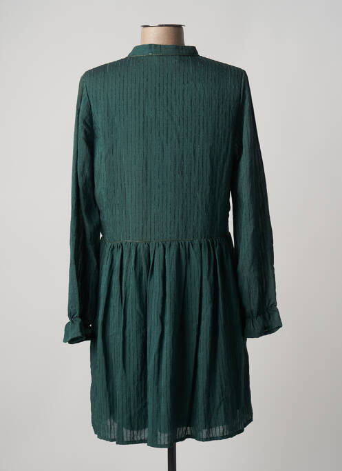 Robe mi-longue manches longues manches longues vert CHERRY PARIS femme