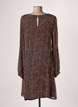 Robe mi-longue coupe fluide manches longues marron CREAM femme