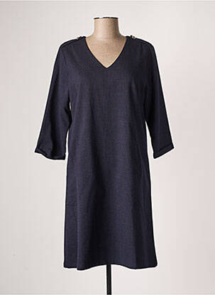 Robe mi-longue manches 3/4 manches 3/4 bleu DIPLODOCUS femme